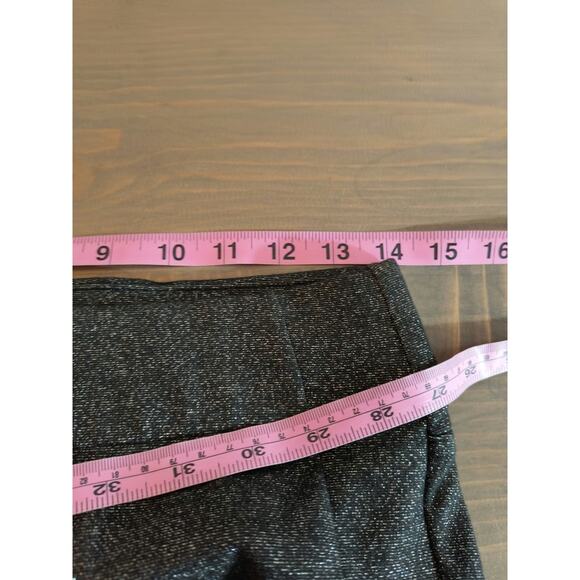 Loft Metallic Stretch Pants Women's Sz M Black Silver Skinny Leg Pull on Dressy - Picture 6 of 16